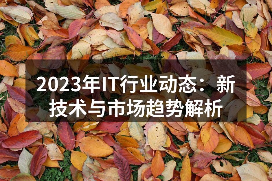 2023年IT行业动态：新技术与市场趋势解析